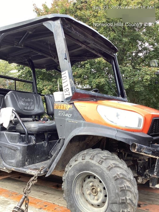Kubota RTV-X1140W-H 4WD, LED Strobe, Windshield Acrylic Clear, Plastic Canopy, Wire Harness Kit, Backup Alarm