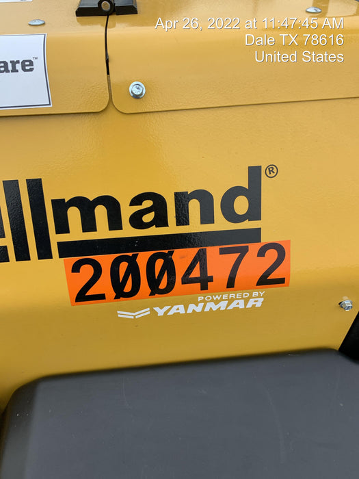 2022 Allmand NLV3GR (4) LED Light Fixture 350W, 23' Vertical Mast, 3kW Prime, Towable, Deep Sea L401, Leveling Jacks, Yanmar T4F 5.8hp