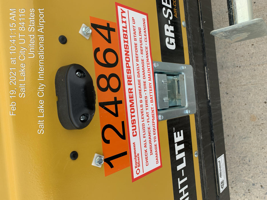 2020 Allmand NLV3GR (4) LED Light Fixture 350W, 23' Vertical Mast, 3kW Prime, Towable, Deep Sea L401, Leveling Jacks, Yanmar T4F 5.8hp