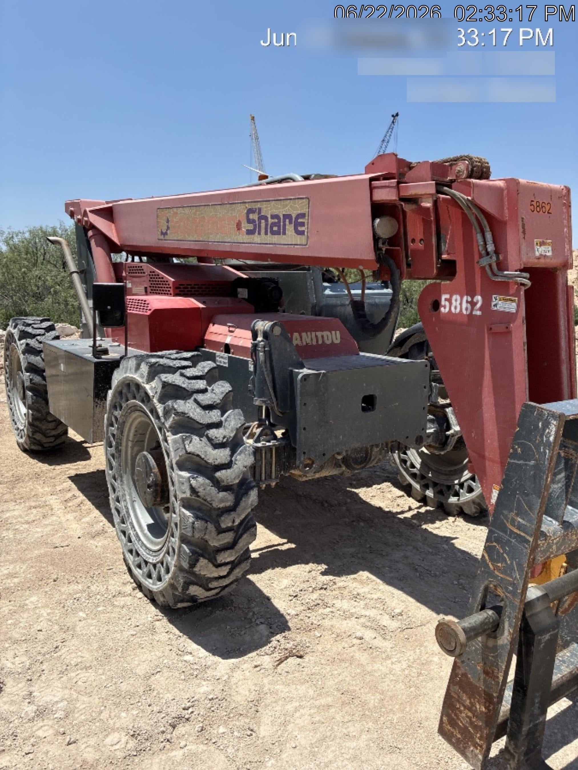 2018 Manitou 12042 Manitou MTA 12042, Solid Tires, 66" Carriage, Open ROPS, Flashing Beacon and Work Light Package