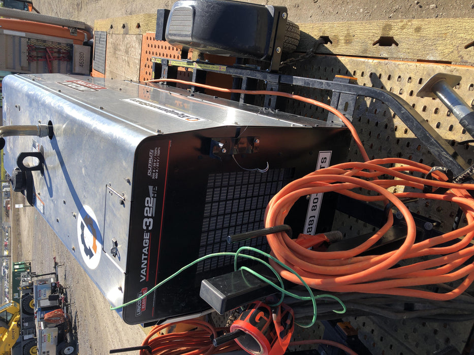2020 Lincoln Electric Vantage 322 Welder Ready-Pak 3, w/ GPS & Decals (includes trailer, cable rack, fender light kit)