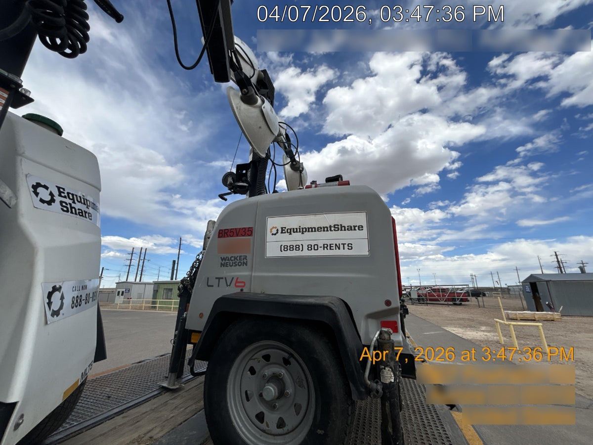 2018 Wacker Neuson LTV6L-MH Wacker Neuson LTV6L Mobile Light Tower w/Fuel Level Sensor Installed