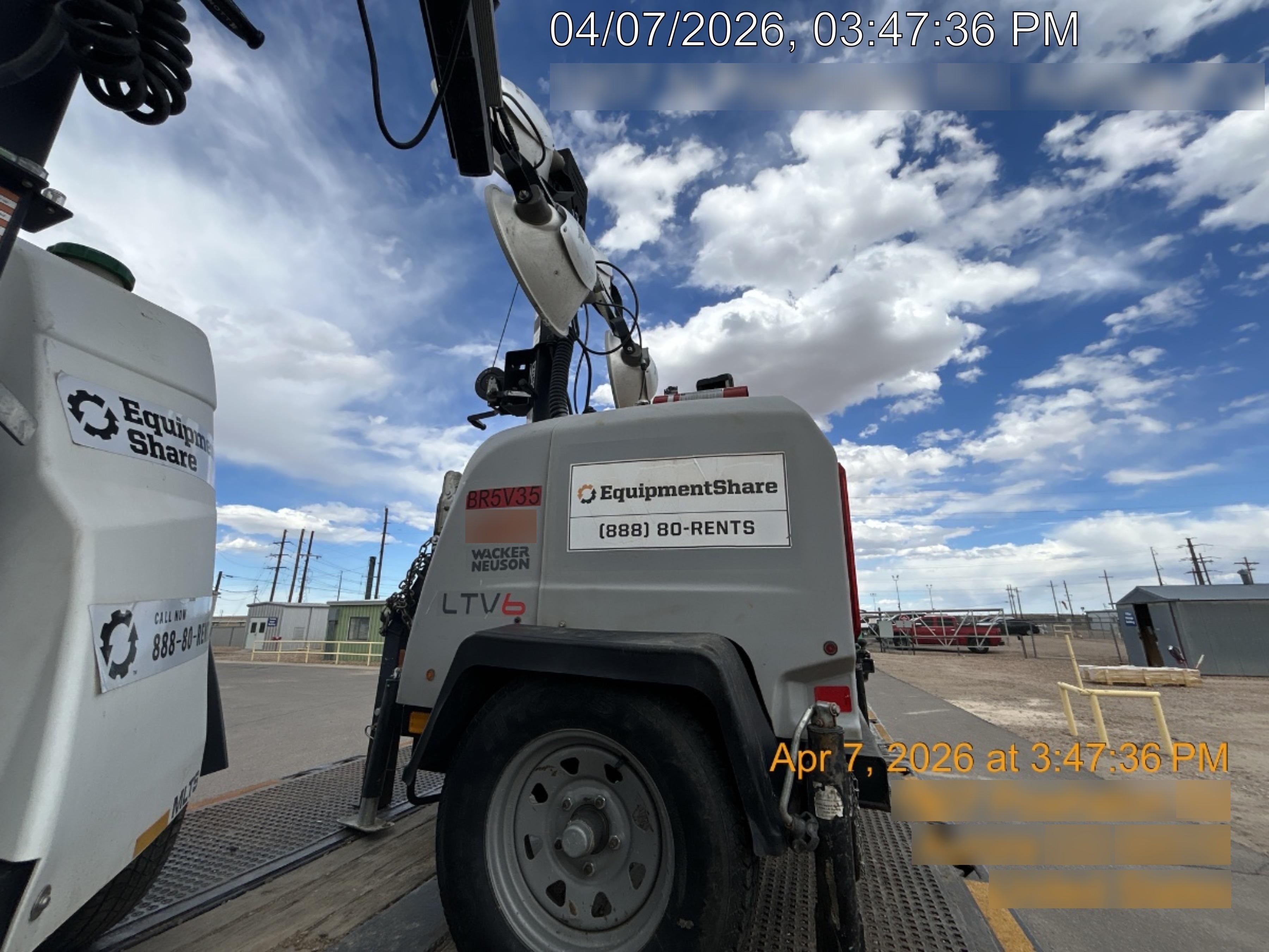 2018 Wacker Neuson LTV6L-MH Wacker Neuson LTV6L Mobile Light Tower w/Fuel Level Sensor Installed