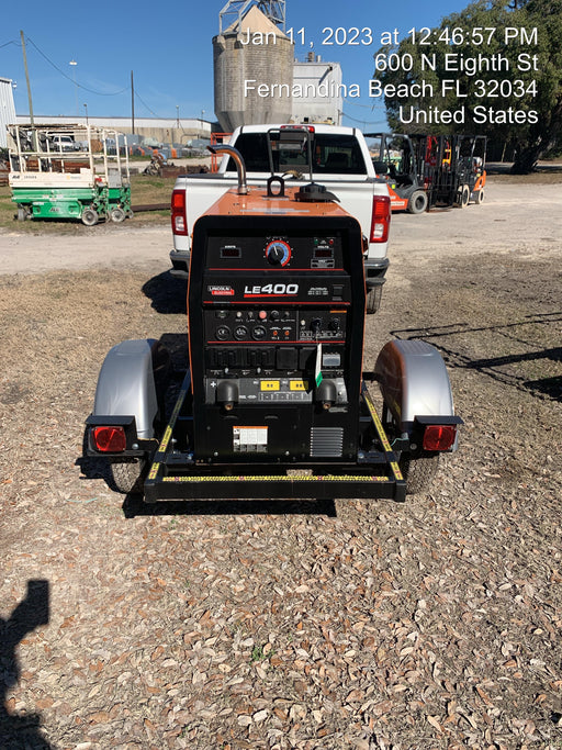 2022 Lincoln Electric LE400 Kubota V1505, Trlr, Cable Rack, Light Kit, ES Decals, T3