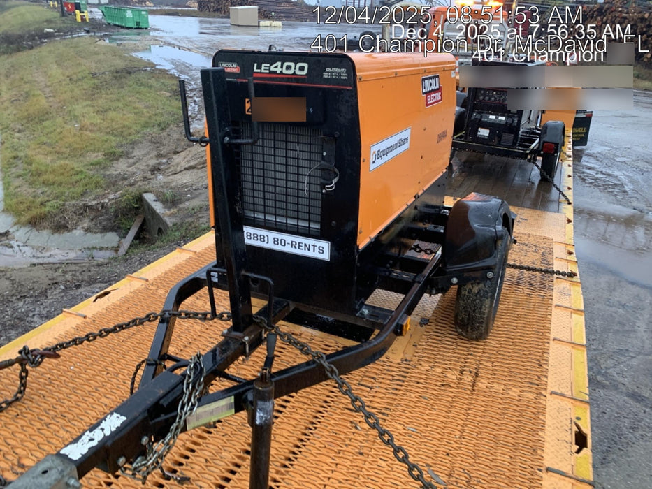 2022 Lincoln Electric LE400 Kubota V1505, Trlr, Cable Rack, Light Kit, ES Decals, T3