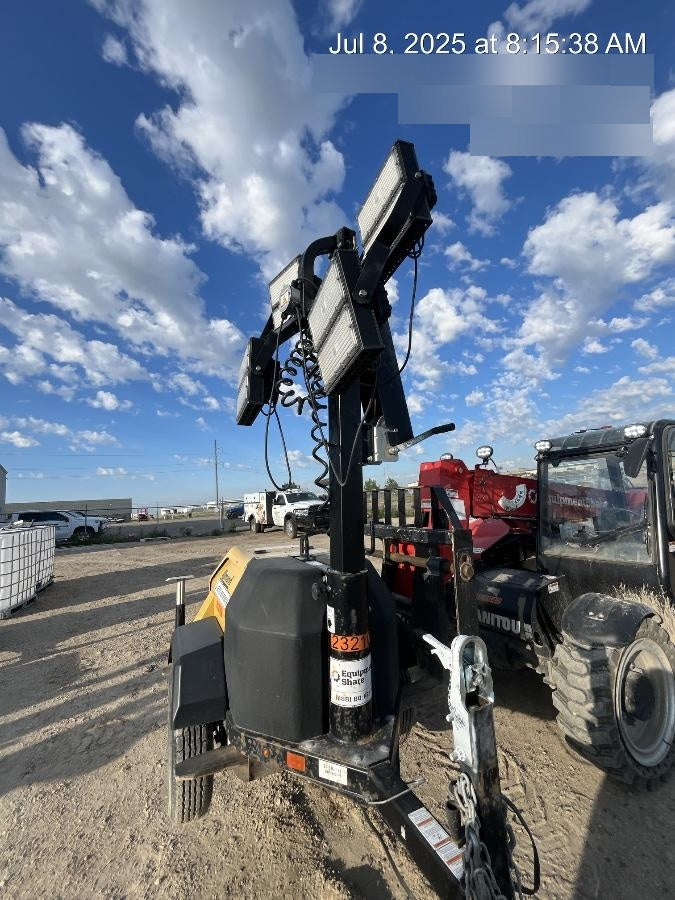 2022 Allmand NLV3GR (4) LED Light Fixture 350W, 23' Vertical Mast, 3kW Prime, Towable, Deep Sea L401, Leveling Jacks, Yanmar T4F 5.8hp