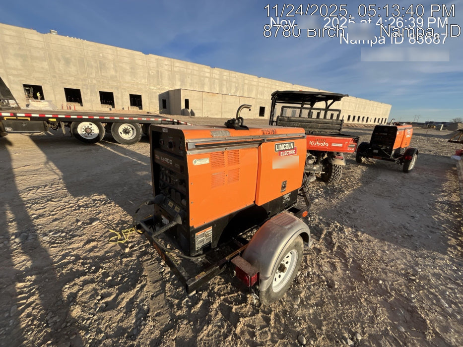 2022 Lincoln Electric LE400 Kubota V1505, Trlr, Cable Rack, Light Kit, ES Decals, T3