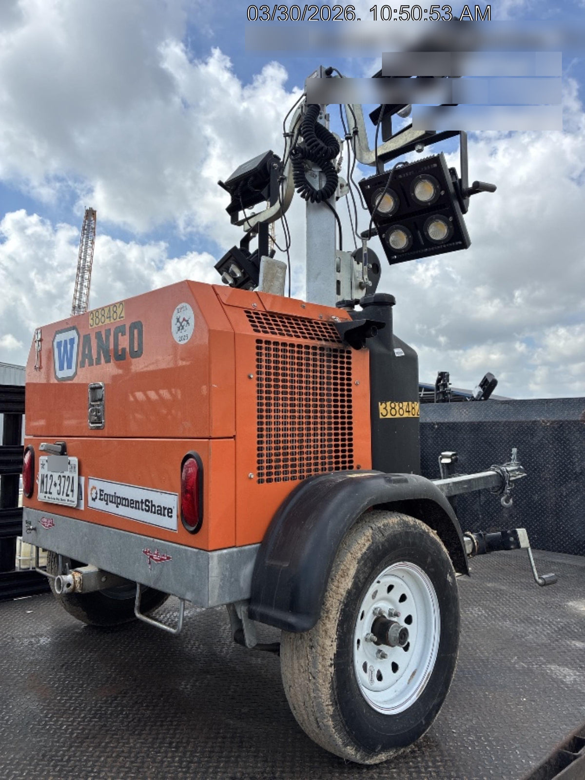 2024 Wanco WLTT-4MM4K Diesel, Deep Sea Controller, Shore Power Plug, Auto Start, (4) 350W LED Floodlights, 4kW Generator, 60 Gal Fuel Tank, 2" Ball, T3