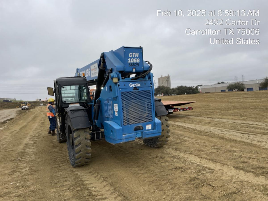 2019 Genie GTH-1056 Cab/Heat/AC, FF Tires, LED Work Lights, Beacon 60" QA Carriage, 60" Forks