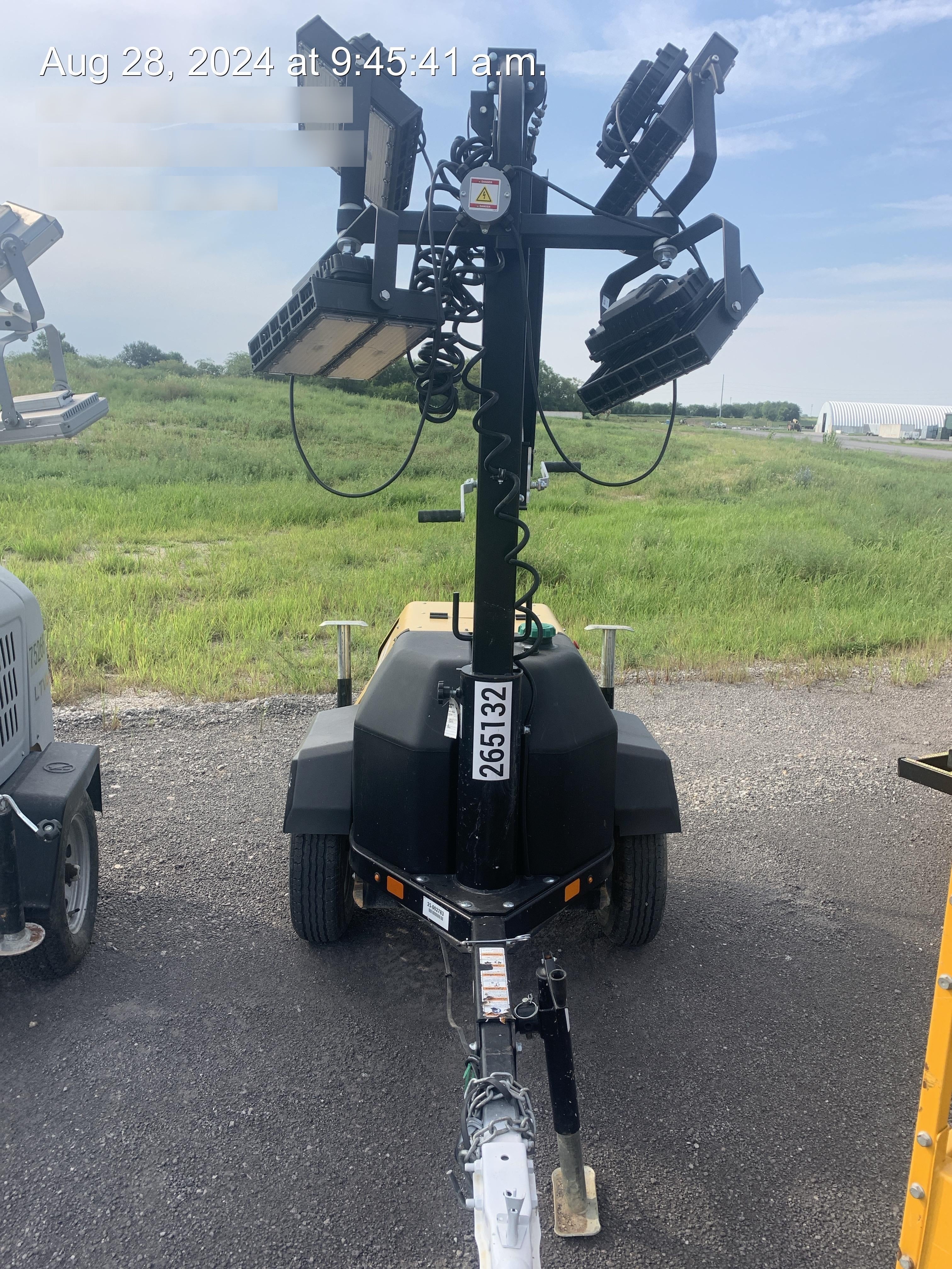 2022 Allmand NLV3GR (4) LED Light Fixture 350W, 23' Vertical Mast, 3kW Prime, Towable, ES Decals, T3