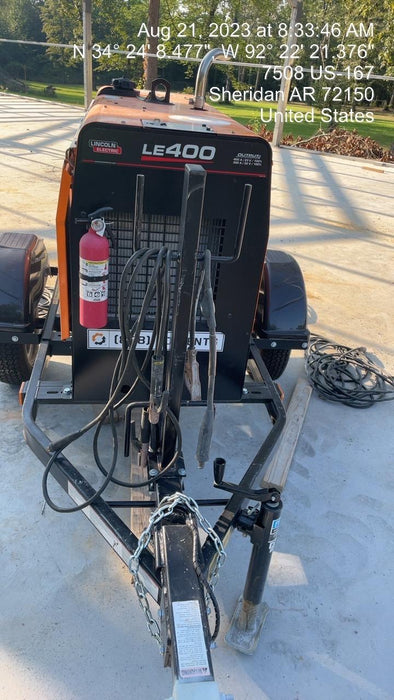 2022 Lincoln Electric LE400 Kubota V1505, Trlr, Cable Rack, Light Kit, ES Decals, T3