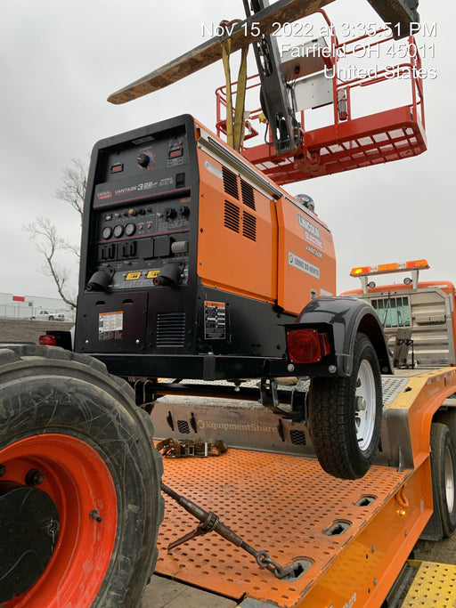 2021 Lincoln Electric Vantage 322 Vantage 322 Ready Pak 3 w/ Decals, ORANGE (includes trailer, cable rack, fender light kit) NO Telematics