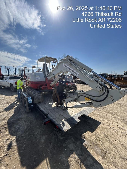 2019 Takeuchi TB260 Takeuchi TB260 Canopy w/Rubber Tracks, Auxiliary Hydraulics, Standard Blade, Manual QC, 12 / 18 / 24" Buckets, Hydraulic Thumb Installed