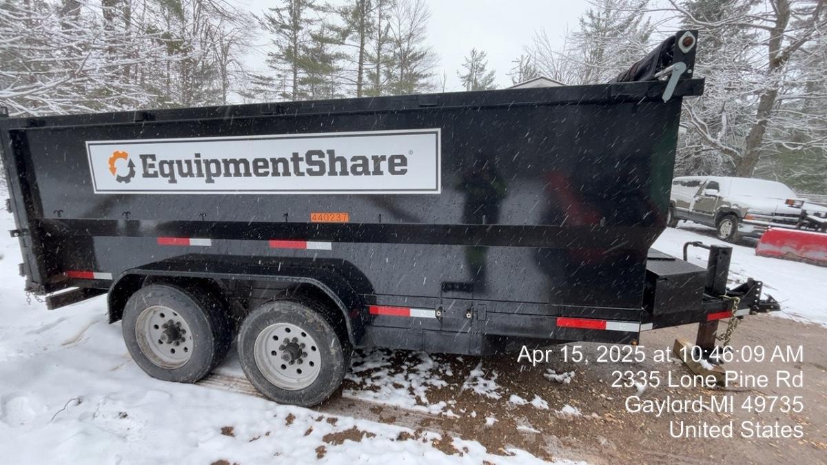 2024 TEXAS PRIDE TRAILERS 14'L x 7'W 5 Cu Yd Trunnion Hydraulic Dump