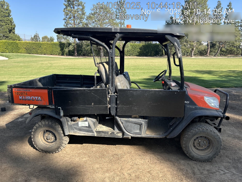 Kubota RTV-X1140W-H 4WD, LED Strobe, Windshield Acrylic Clear, Plastic Canopy, Wire Harness Kit, Backup Alarm