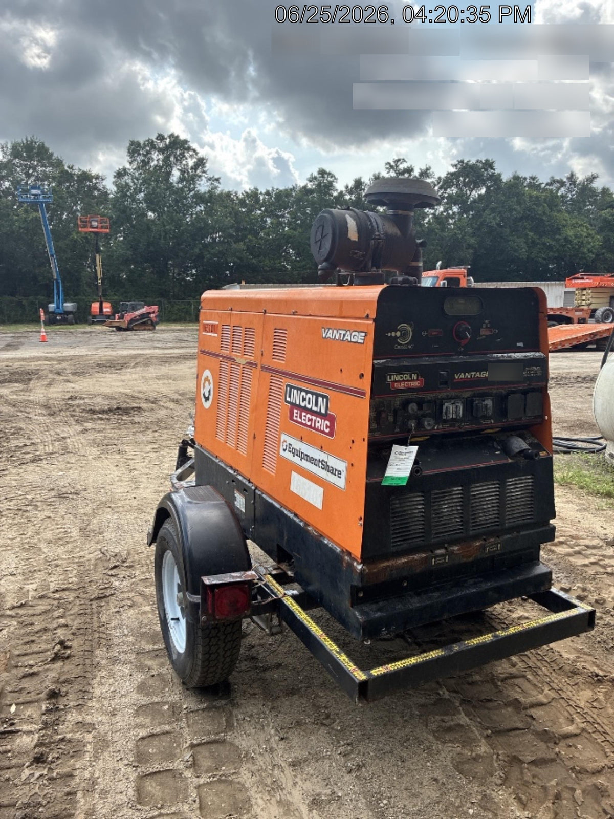 2021 Lincoln Electric Vantage 549X Ready Pak 3, ORANGE (includes trailer, cable rack, fender light kit)
