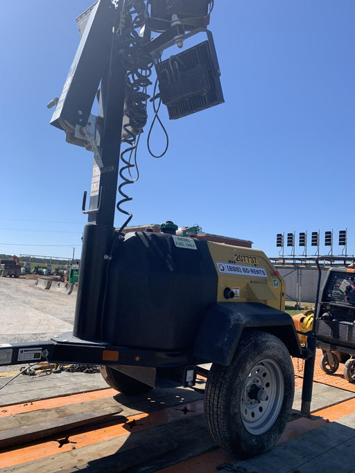 2022 Allmand NLV3GR (4) LED Light Fixture 350W, 23' Vertical Mast, 3kW Prime, Towable, Deep Sea L401, Leveling Jacks, Yanmar T4F 5.8hp