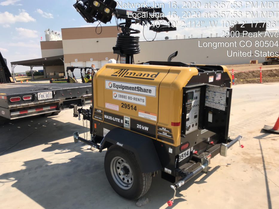 2019 Allmand MAXI-LITE II Allmand Maxi-Lite Pro II V 20 kW Light Tower w/Arctic Package, LED Light Package