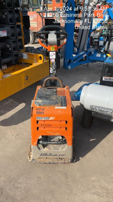 2023 Multiquip MV308GH Honda GX270, 18" Plate, Tachometer