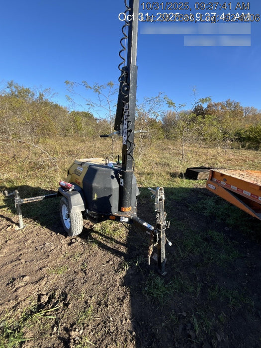 2021 Allmand NLV3GR (4) LED Light Fixture 350W, 23' Vertical Mast, 3kW Prime, Towable, Deep Sea L401, Leveling Jacks, Yanmar T4F 5.8hp