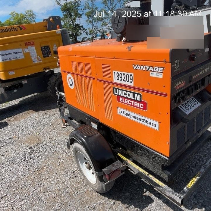 2021 Lincoln Electric Vantage 549X Ready Pak 3, ORANGE (includes trailer, cable rack, fender light kit)