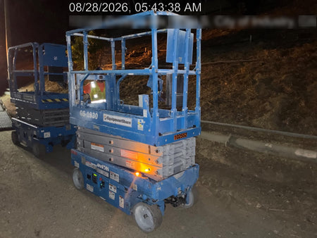 2020 Genie GS-1930 Solid Non Marking Tires, Beacon, Folding rails with half height swing gate, 800W Inverter