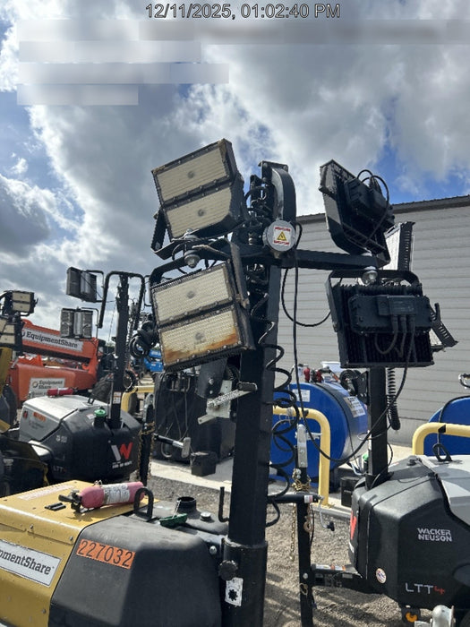 2022 Allmand NLV3GR (4) LED Light Fixture 350W, 23' Vertical Mast, 3kW Prime, Towable, Deep Sea L401, Leveling Jacks, Yanmar T4F 5.8hp