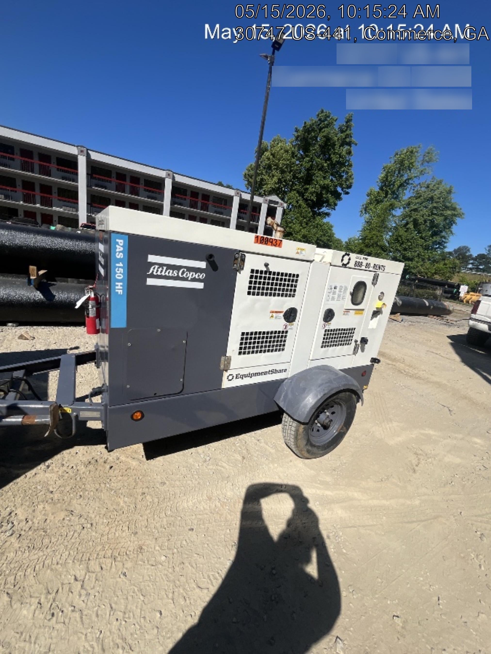 2020 ATLAS COPCO PAS 150 HF CS Enclosed