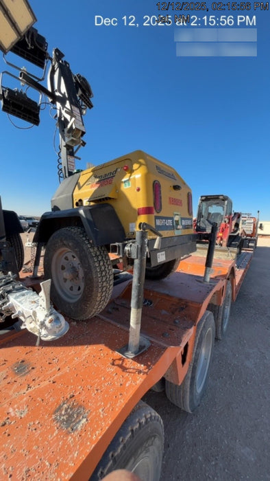 Allmand NLV3GR (4) LED Light Fixture 350W, 23' Vertical Mast, 3kW Prime, Towable, Deep Sea L401, Leveling Jacks, Yanmar T4F 5.8hp