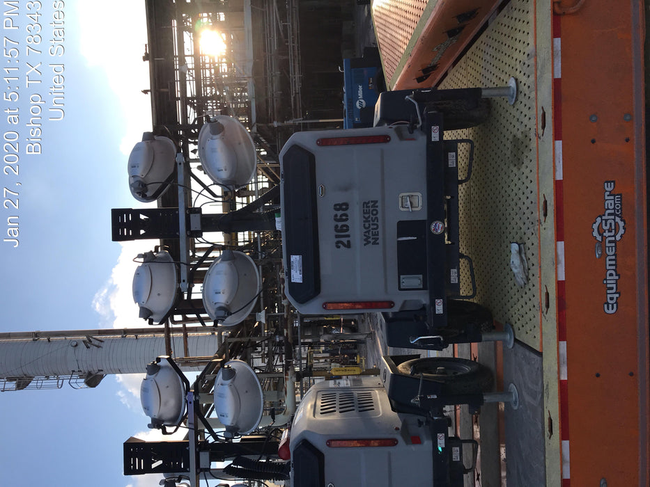 2019 Wacker Neuson LTV6L-MH Wacker Neuson LTV6L Mobile Light Tower w/Fuel Level Sensor Installed