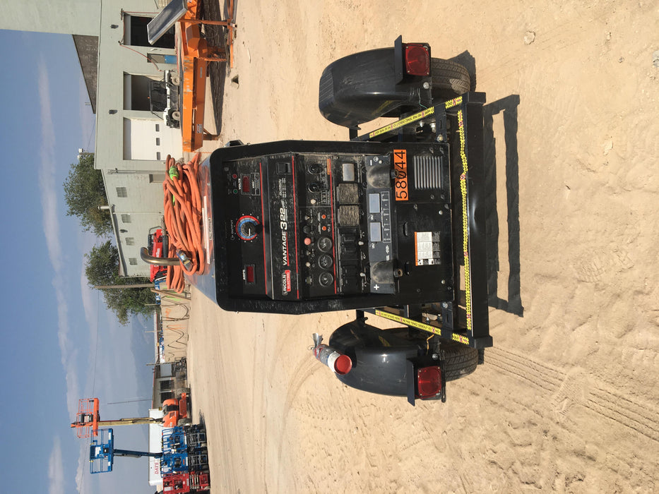 2019 Lincoln Electric Vantage 322 Welder Ready-Pak 3, Two wheel trailer, Fender and Light kit, Cable Rack