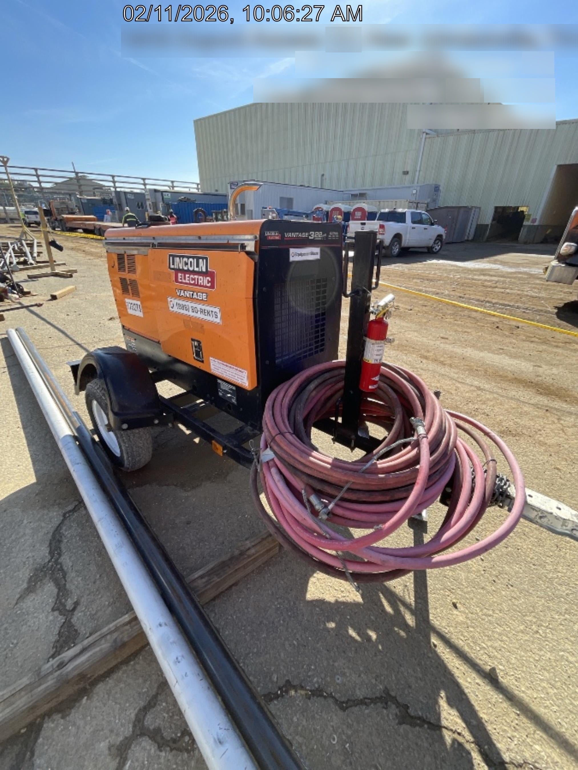2021 Lincoln Electric Vantage 322 Vantage 322 Ready Pak 3 w/ Decals, ORANGE (includes trailer, cable rack, fender light kit) NO Telematics