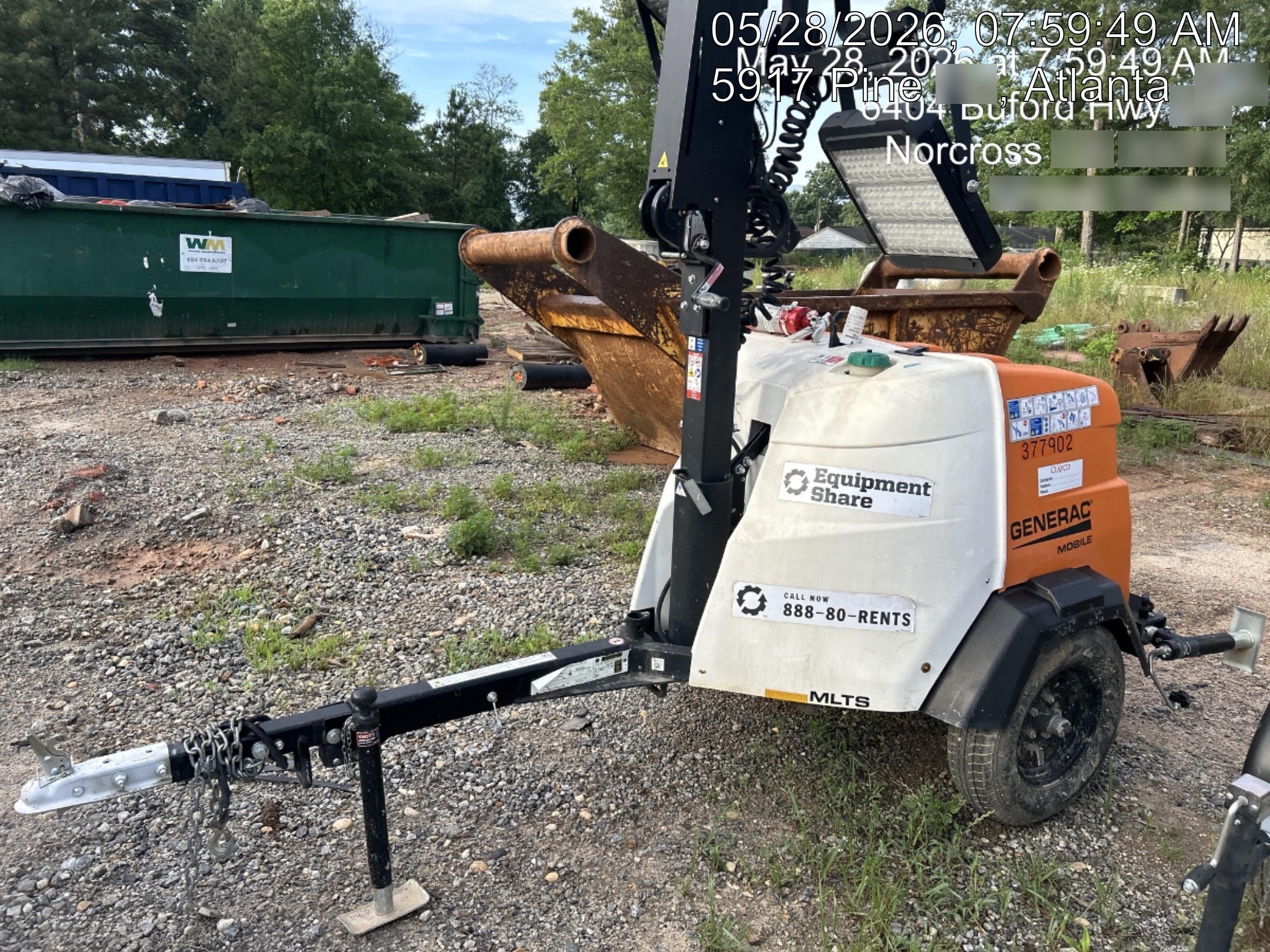 2023 Generac MLT2 Diesel, Flex Switch 120V Input, Powerzone Controller, 
(4) 320W LED Lights, 4kW Generator, 39.9 Gal Fuel Tank, 2" Ball, T3