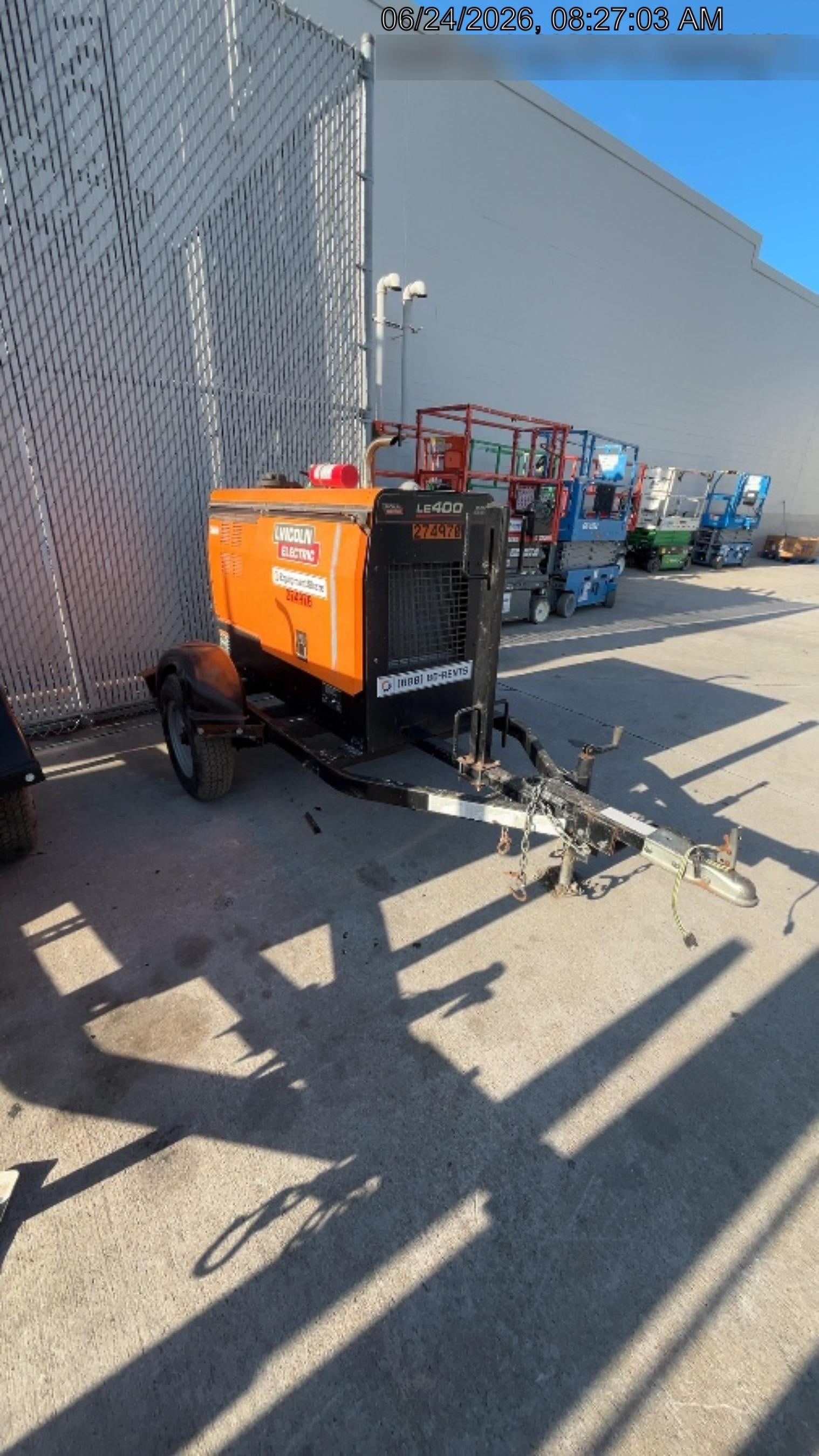 2022 Lincoln Electric LE400 Kubota V1505, Trlr, Cable Rack, Light Kit, ES Decals, T3