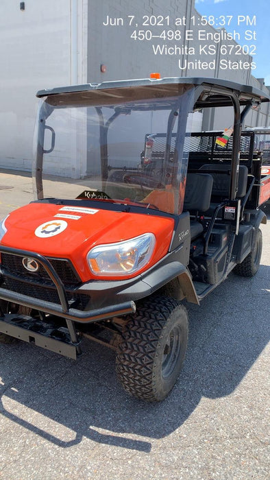 2021 Kubota RTV-X1140W-H Plastic Canopy, Windshield Acrylic Clear, LED Strobe Light, Wire Harness Kit, Back up Alarm