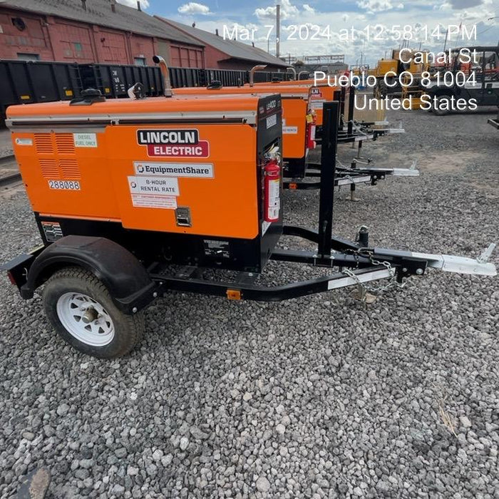 2023 Lincoln Electric LE400 Kubota V1505, Trlr, Cable Rack, Light Kit, ES Decals, T3