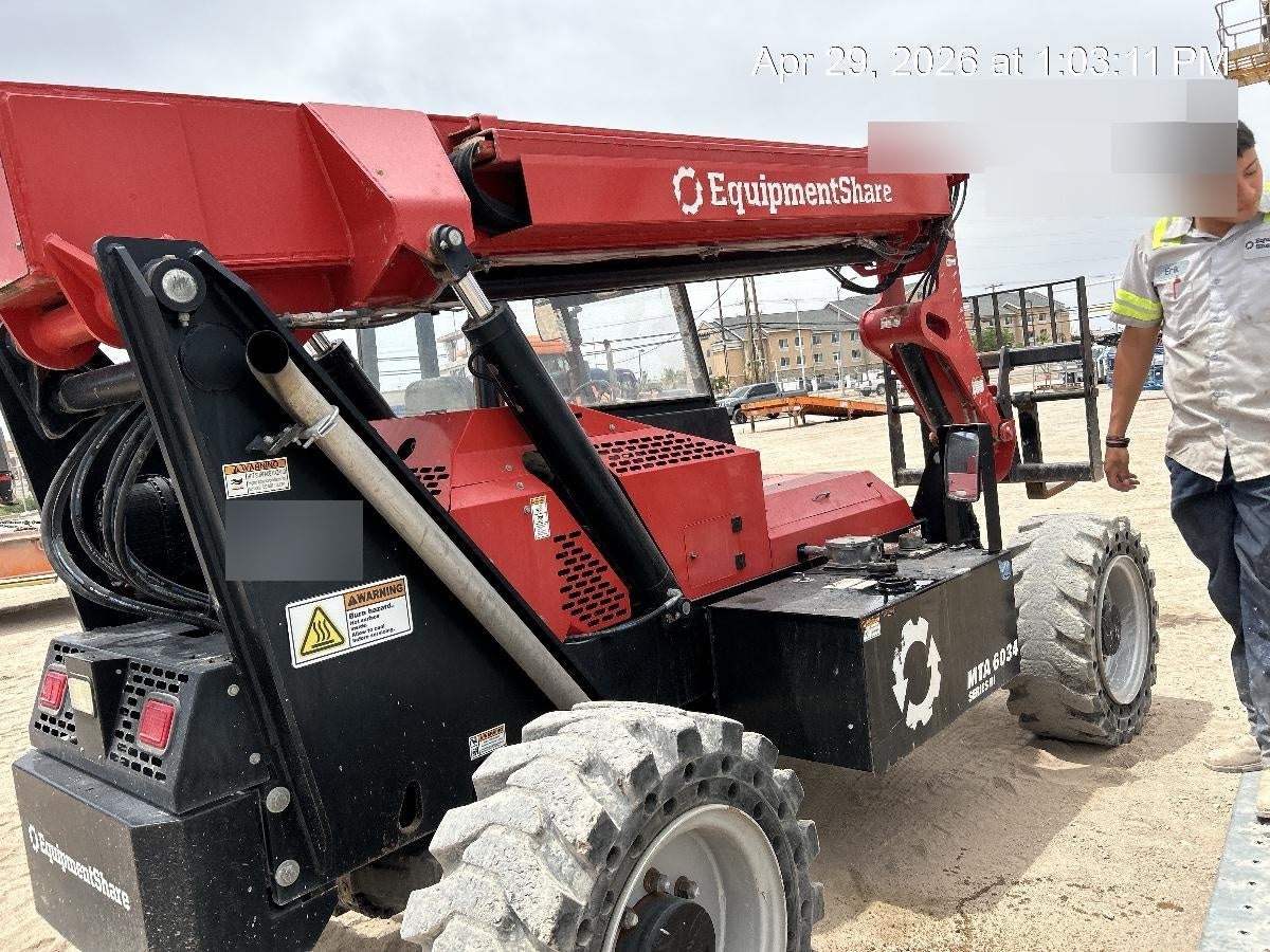 2019 Manitou MTA6034 Canopy, LED Work Lights, Solid Tires, Beacon, Auxiliary Hydraulics 48" Carriage and 48" Forks