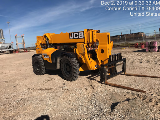 2018 JCB 510-56 JCB 510-56 Telehandler 74 HP w/CAB/HVAC, Beacon, Worklights, Aux Hydraulics, Solid Tires, 60" Carriage/Forks