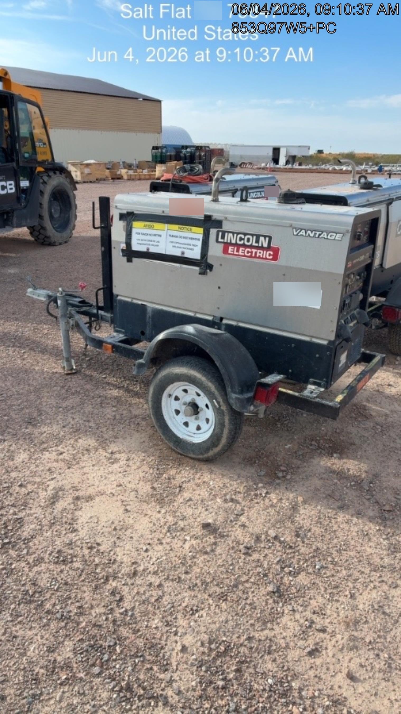 Lincoln Electric Vantage 322 Lincoln Vantage 322 Welder Ready Pak 3 - Vantage 322, Trailer