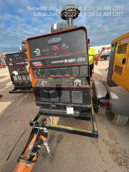 2021 Lincoln Electric Vantage 549X Ready Pak 3, ORANGE (includes trailer, cable rack, fender light kit)