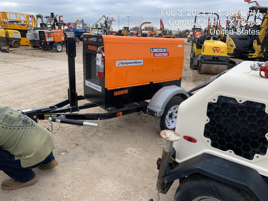 2022 Lincoln Electric LE400 Kubota V1505, Trlr, Cable Rack, Light Kit, ES Decals, T3