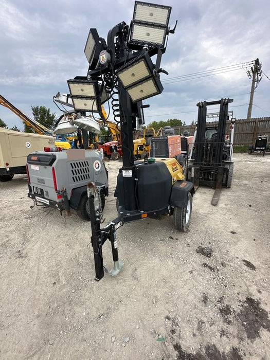 2021 Allmand NLV3GR (4) LED Light Fixture 350W, 23' Vertical Mast, 3kW Prime, Towable, Deep Sea L401, Leveling Jacks, Yanmar T4F 5.8hp