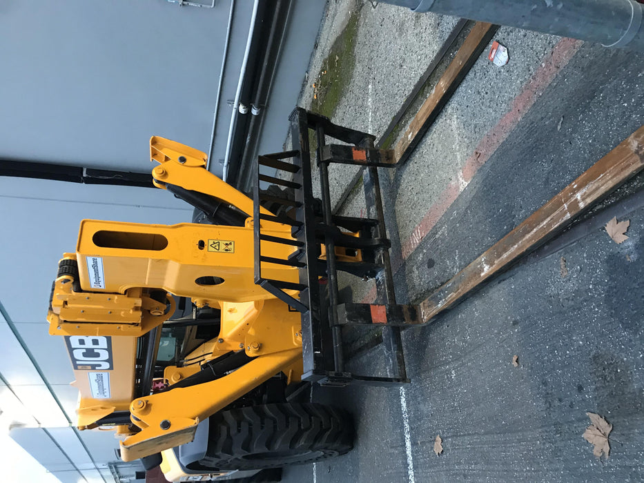 2019 JCB 510-56 Open ROPS, 74 HP, Solid Tires, Worklights, Beacon, Aux Hydraulics, Lifting Eye w/66" Carriage/60" Forks