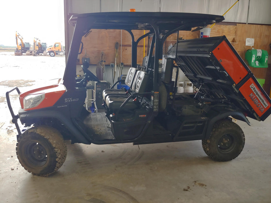 2019 Kubota RTV-X1140 4wd Utility Cart, LED Strobe, Windshield Tempered Glass, Plastic Canopy, Wire Harness Kit, Backup Alarm