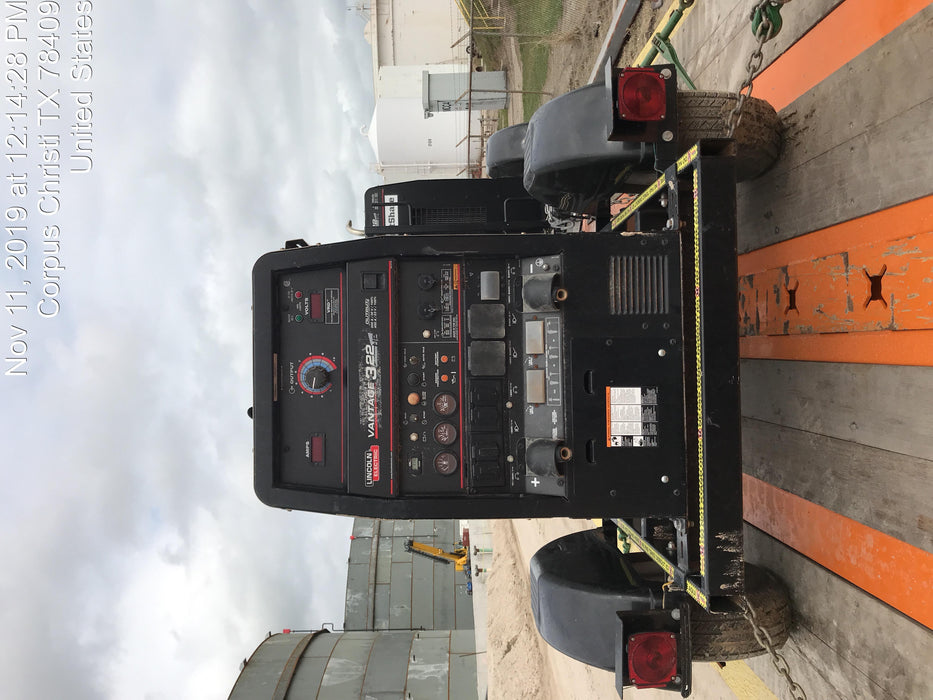 2019 Lincoln Electric Vantage 322 Lincoln Vantage 322 Welder w/Trailer, Light Kit, Cable Rack