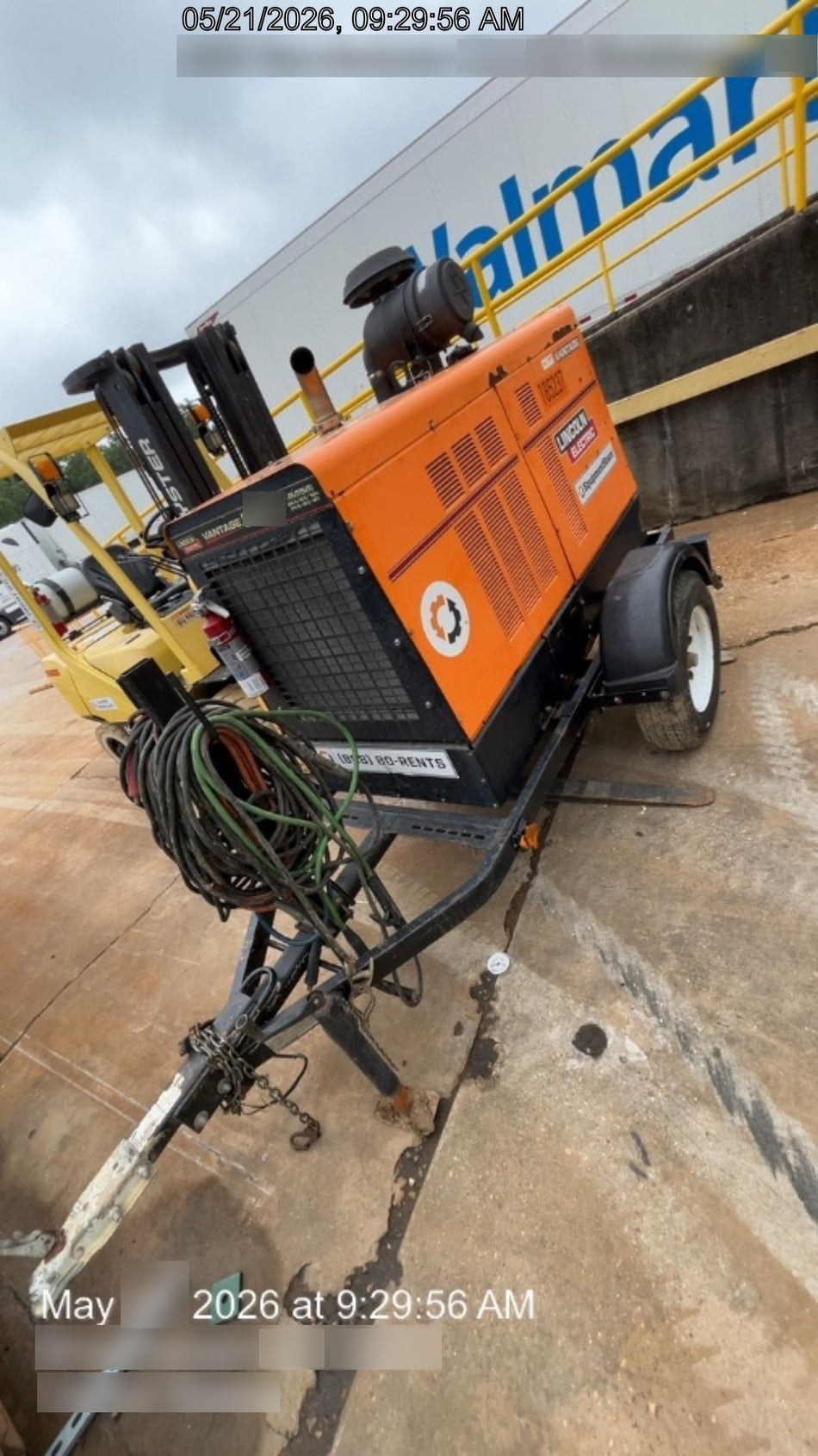 2021 Lincoln Electric Vantage 549X Ready Pak 3, ORANGE (includes trailer, cable rack, fender light kit)