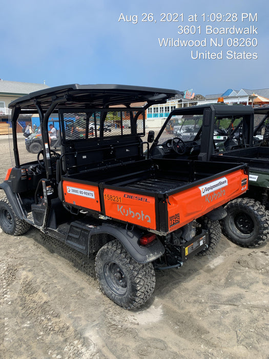 2021 Kubota RTV-X1140W-H Plastic Canopy, Windshield Acrylic Clear, LED Strobe Light, Wire Harness Kit, Back up Alarm