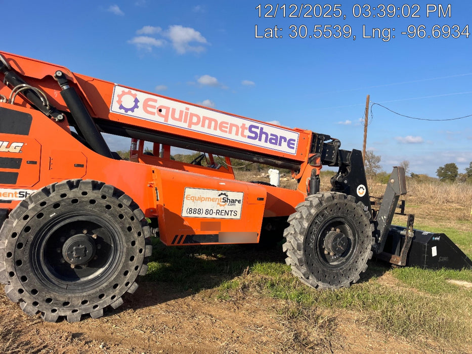 2018 Skytrak 10054 Skytrak 10054 10K Telehandler w/Open ROPS Solid Tires, LED Work Lights, Rotating Beacon, 60" Carriage/60" Forks