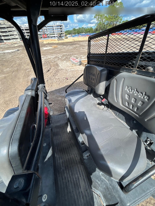 2022 Kubota RTV-X1140W-H Plastic Canopy, Windshield Acrylic Clear, LED Strobe Light, Wire Harness Kit, Back up Alarm