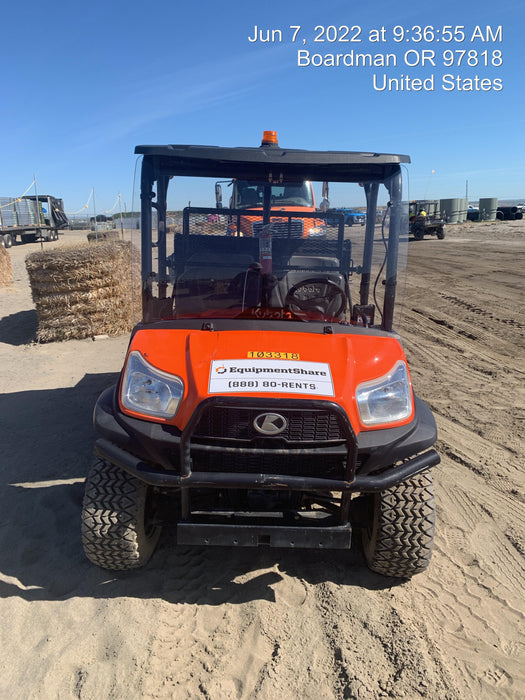 Kubota RTV-X1140W-H 4WD utility cart -LED strobe -Windshield tempered glass -Plastic canopy -Wire harness kit -Backup alarm